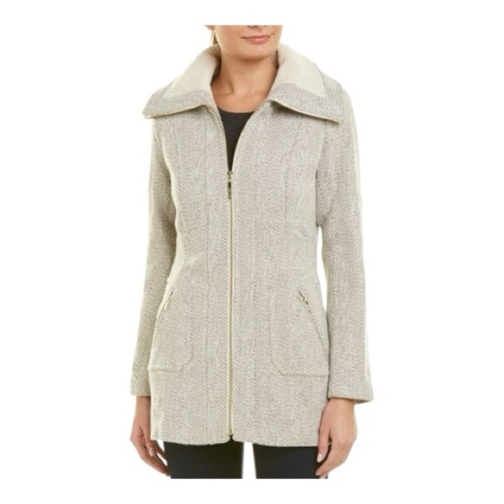 Women's Kenzie Tweed Wool Blend Coat Size Large